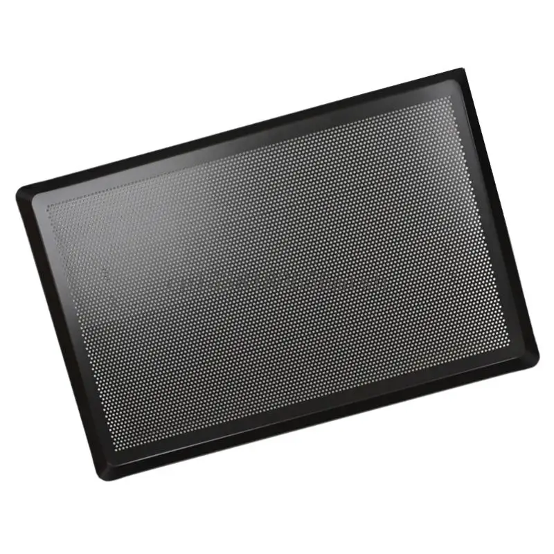 

Anodized Aluminum Roasting Tray 60x40cm Heavy Duty For Commercial Kitchen Baking B03D