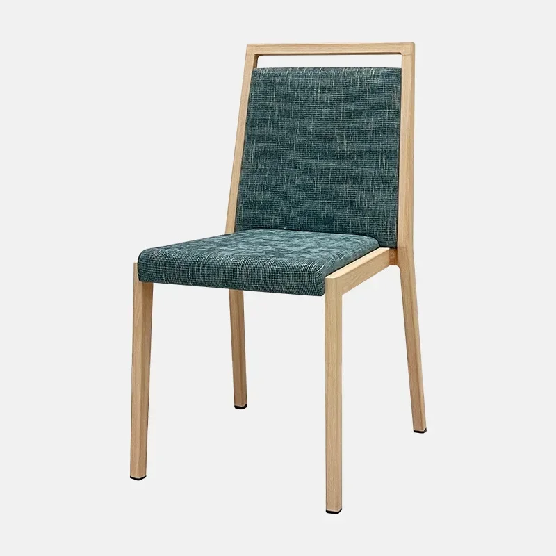 Aluminum alloy imitation wood grain chair restaurant restaurant private room chair