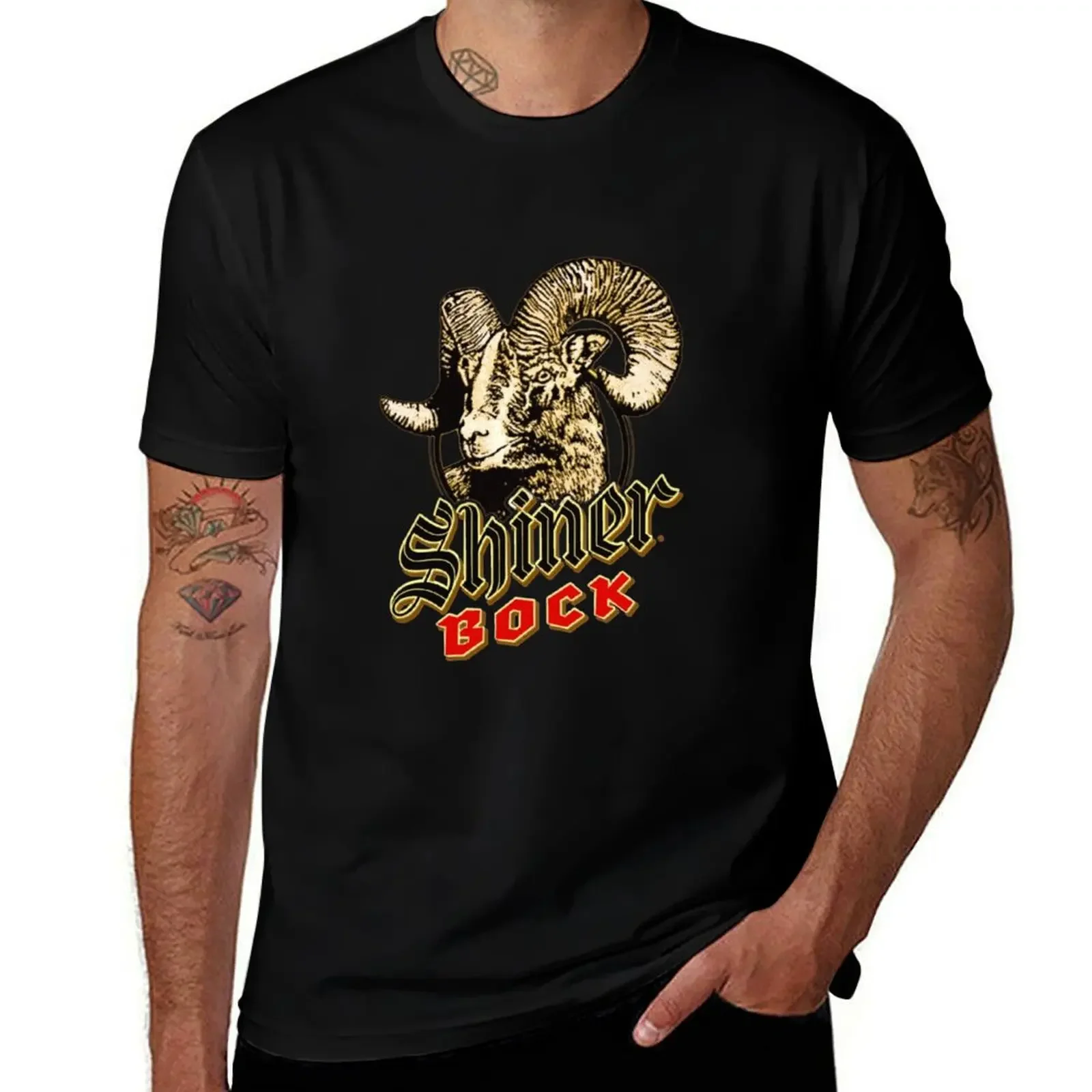 

Vintage Shiner Bock Beer Logo T-Shirt topping Short sleeve tee man t shirt shirts men