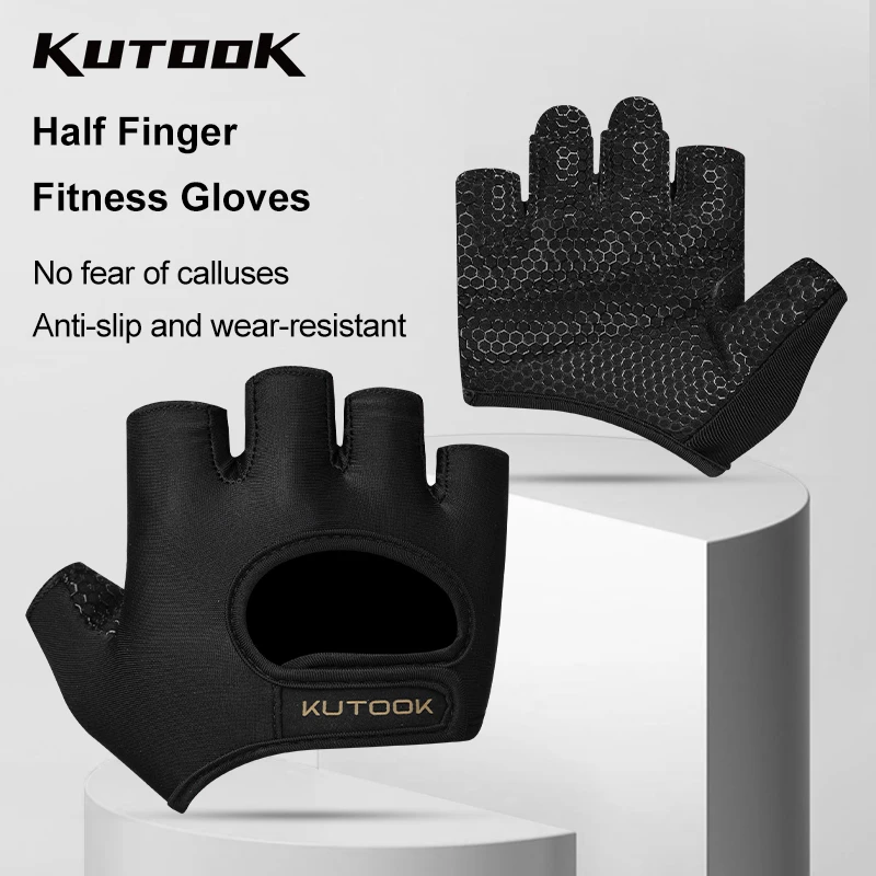KUTOOK KUTOOK New Men Women Breathable Half Finger Gloves Mesh Back Hollow Design Adjustable Cycling Fitness Professional Accessories - Aliexpress Deal