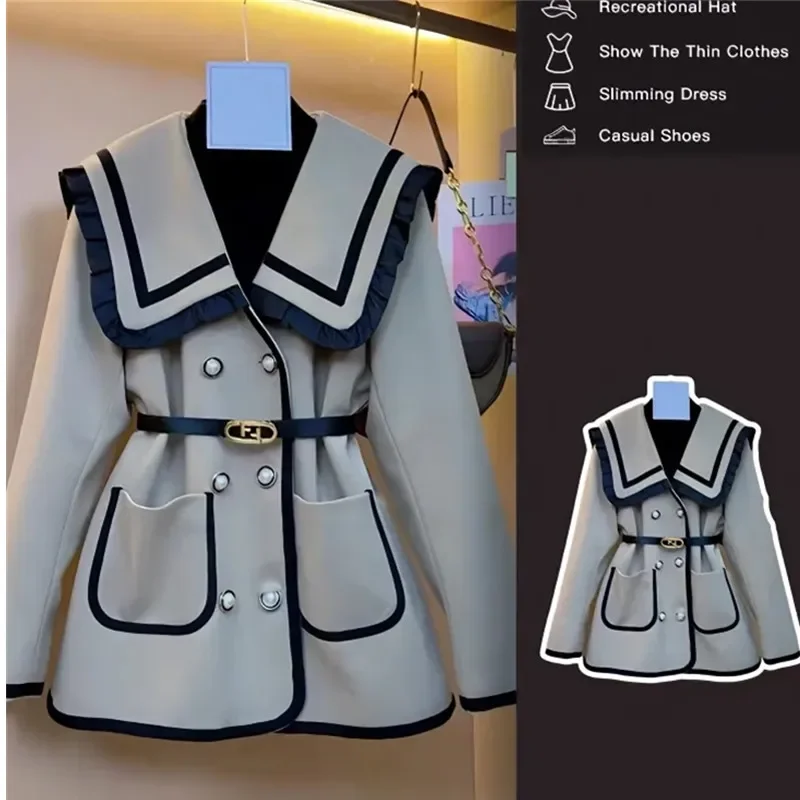 2023 nuova primavera autunno moda giacca Blazer tendenza femminile tuta piccola capispalla donna albicocca Cardigan vestiti TRGE