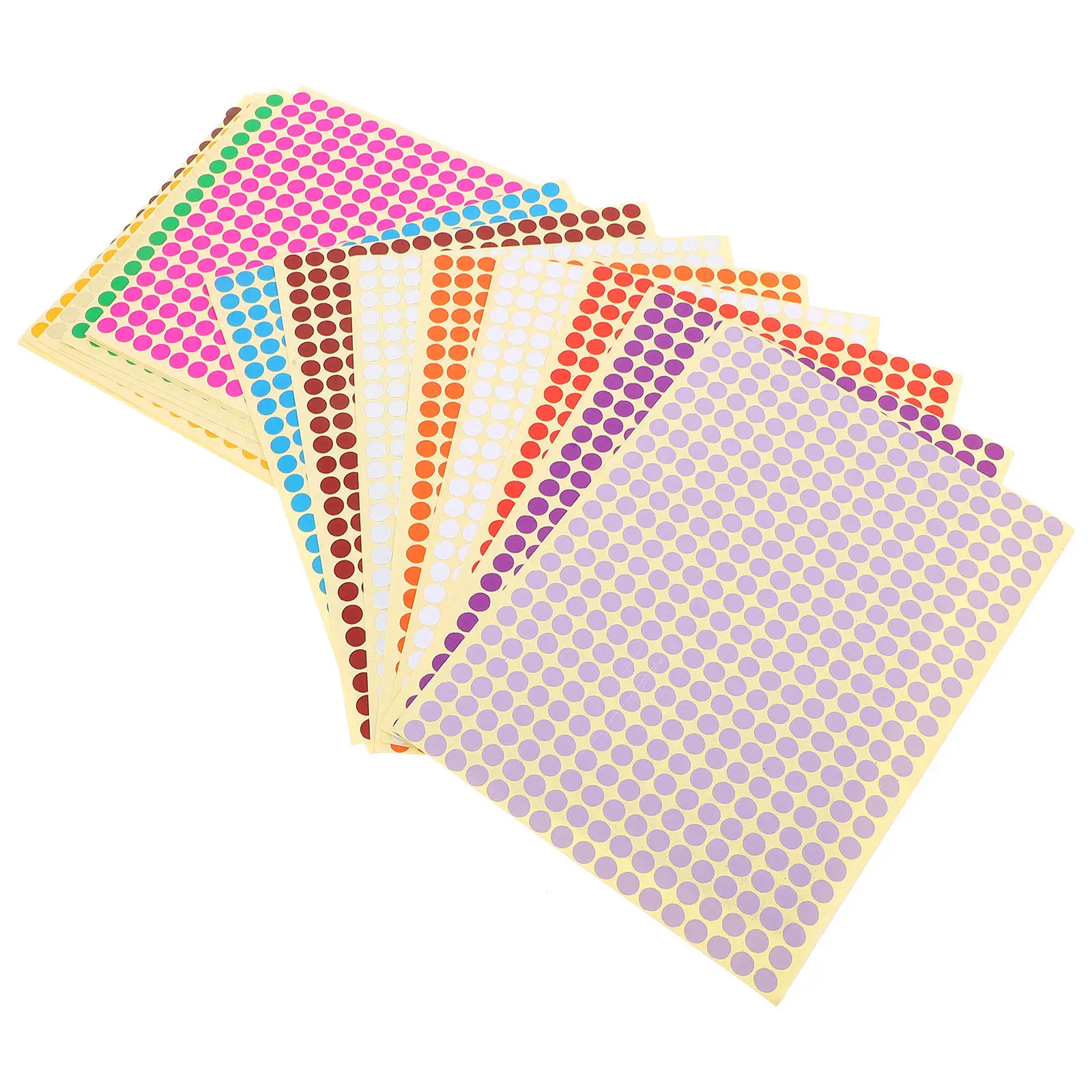 

20 Sheets Colored Circle Stickers DIY Color Coded Labels for Bottle Container Box Sorting Decorative Small Round Stickers