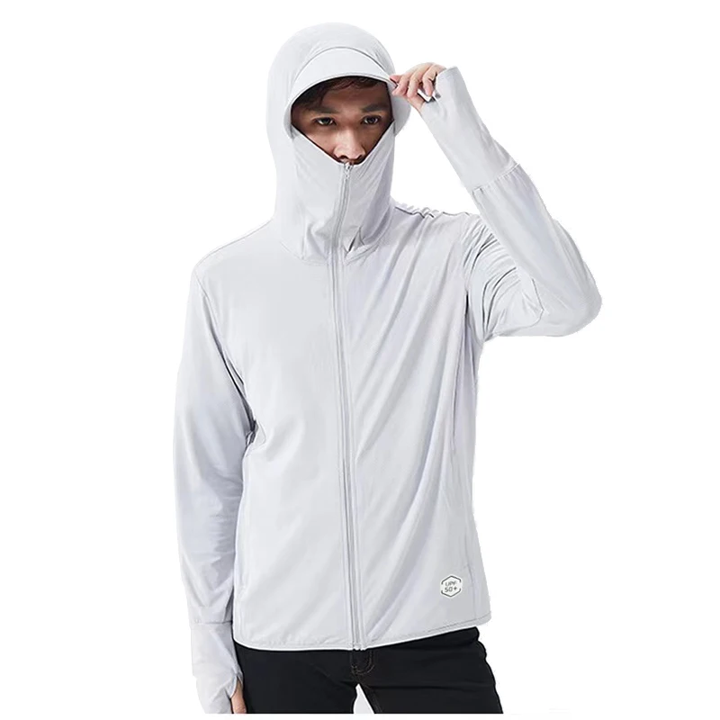 Fishing Shirts UPF 50+ Long Sleeve Hooded Face Cover Camisa Pesca Quick Dry Tops UV Protection Face Mask Clothes
