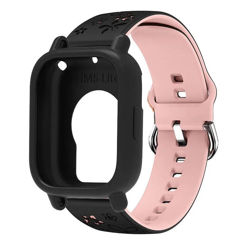 Gravierte Silikonhülle + Armband für Redmi Watch 5 Lite/5 Active, Ersatzarmband, Smart Watchband, Schutzhülle, Correa – Detail 4