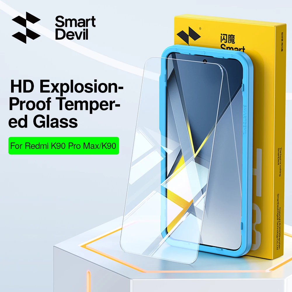 SmartDevil gehärtete Glasfolie für Redmi K90 Pro Max Turbo 5 Max HD Displayschutzfolie für Poco X8 Pro Max Anti-Fingerprint