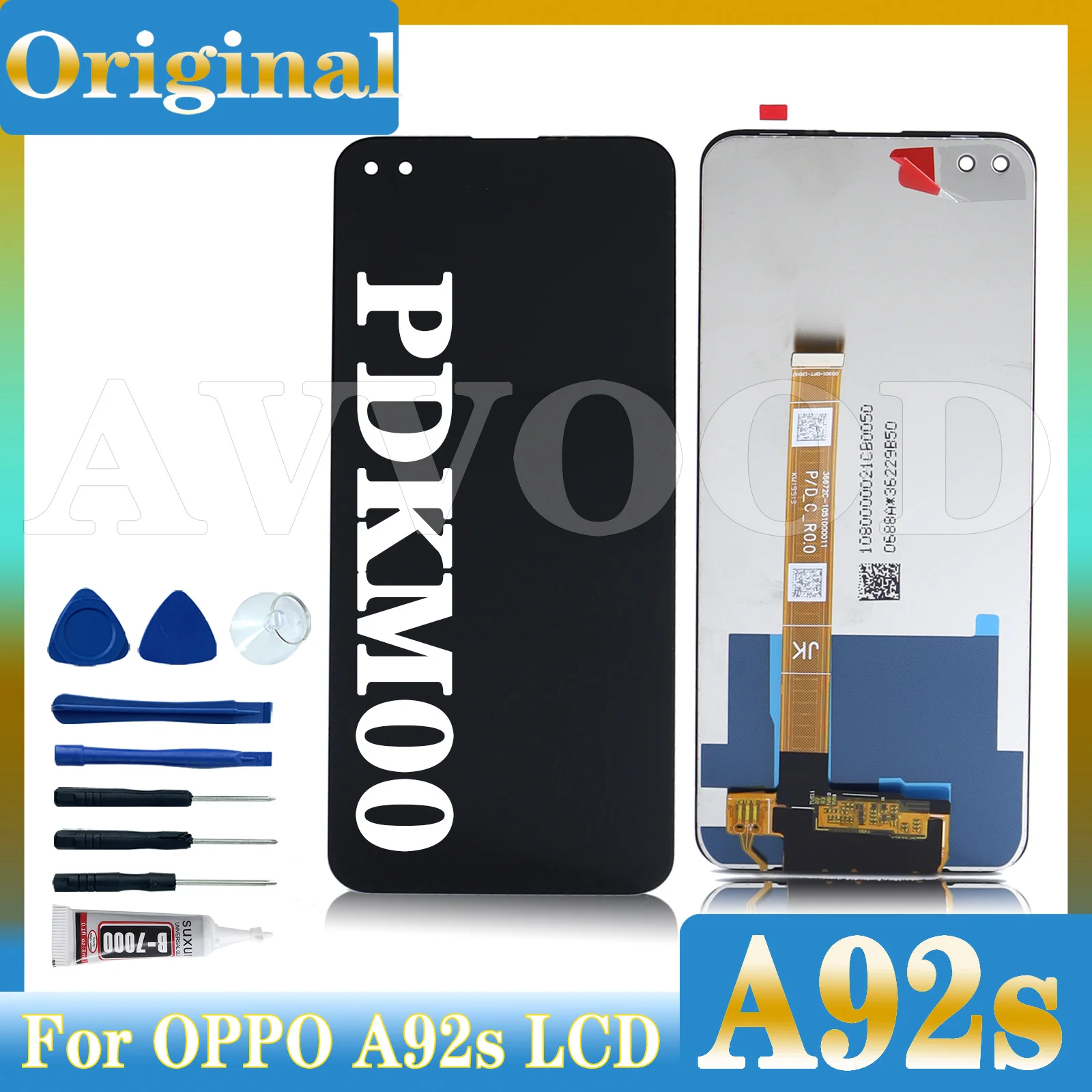 

Оригинальный ЖК-дисплей для OPPO A92S, ЖК-дисплей с сенсорным экраном и дигитайзером для OPPO A92S LCD PDKM00, запасные части с рамкой, 6,6 дюйма