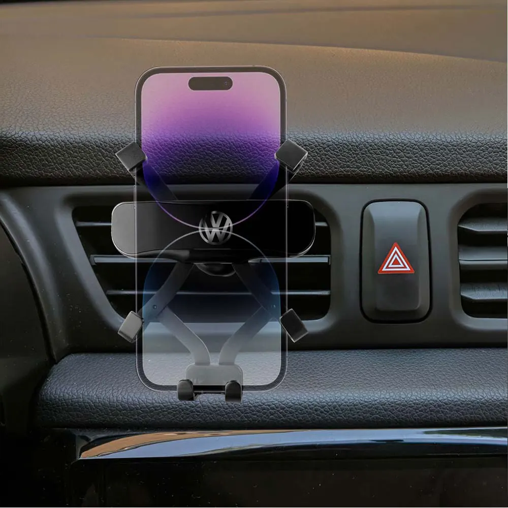 Gravity Car Air Vent Mount Clip Cell Phone Holder GPS Support Bracket For Volkswagen VW Caddy Beetle Touareg Tiguan Touran Golf