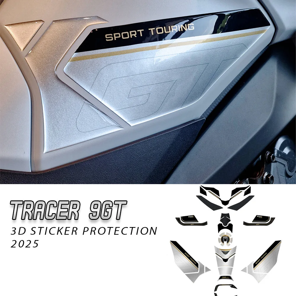 

Аксессуары для Tracer 9 GT, 3D эпоксидная наклейка для мотоцикла, защитная накладка на бак, комплект без покрытия, Tracer 9 GT 2025, керамический лед