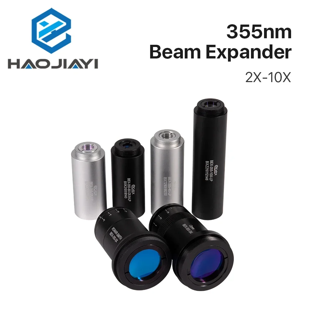 UV 355nm Laser Beam Expander Fused Silica Lens 2X 3X 5X 8X 10X Optics Beam Expand for UV Laser Marking Machine