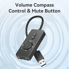 USB External Sound Card for PC PS4 Macbook #2