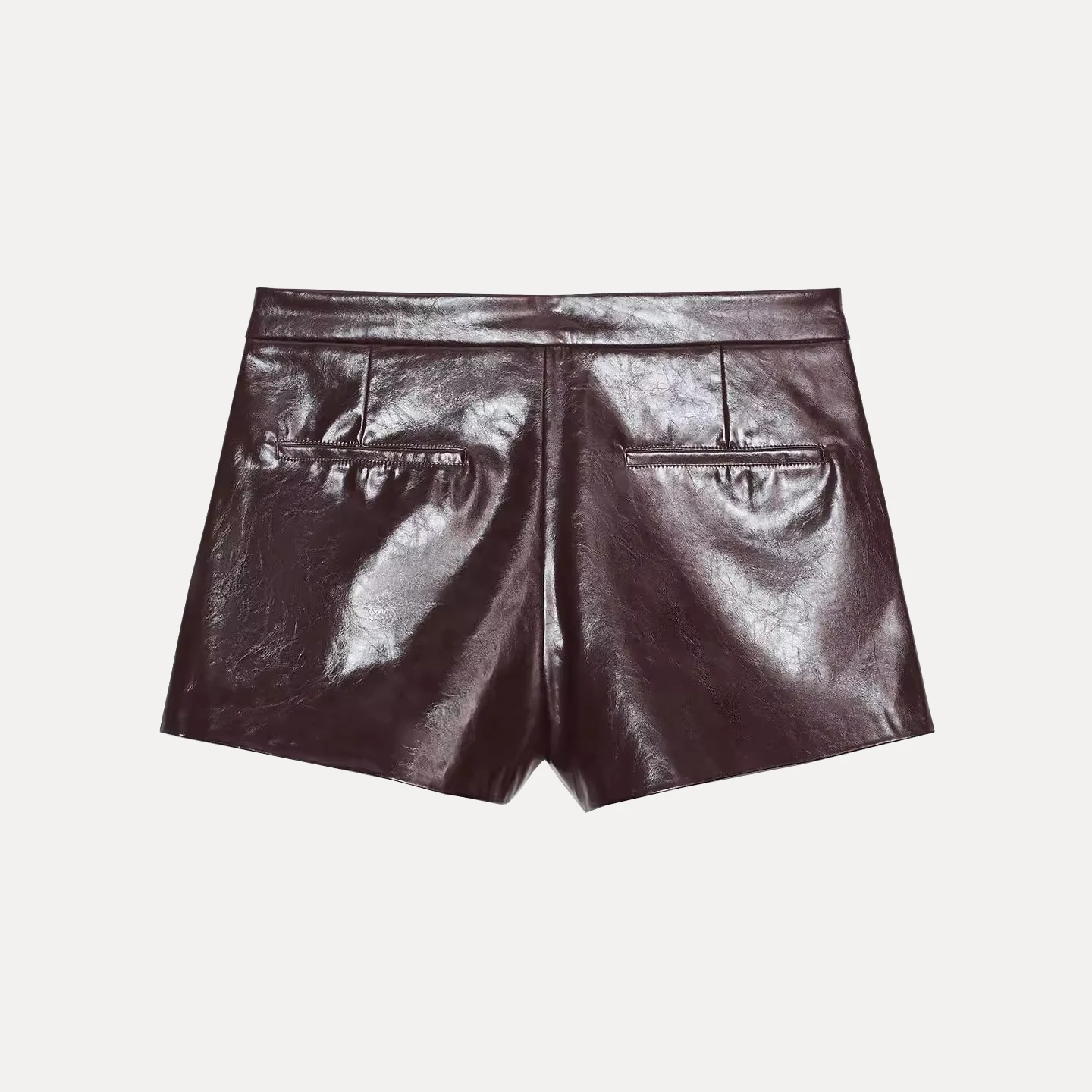 Damskie spodnie casualowe Cool And Ele w kolorze burgundowym, proste nogawki, jesień 2025, nowość, marka Z