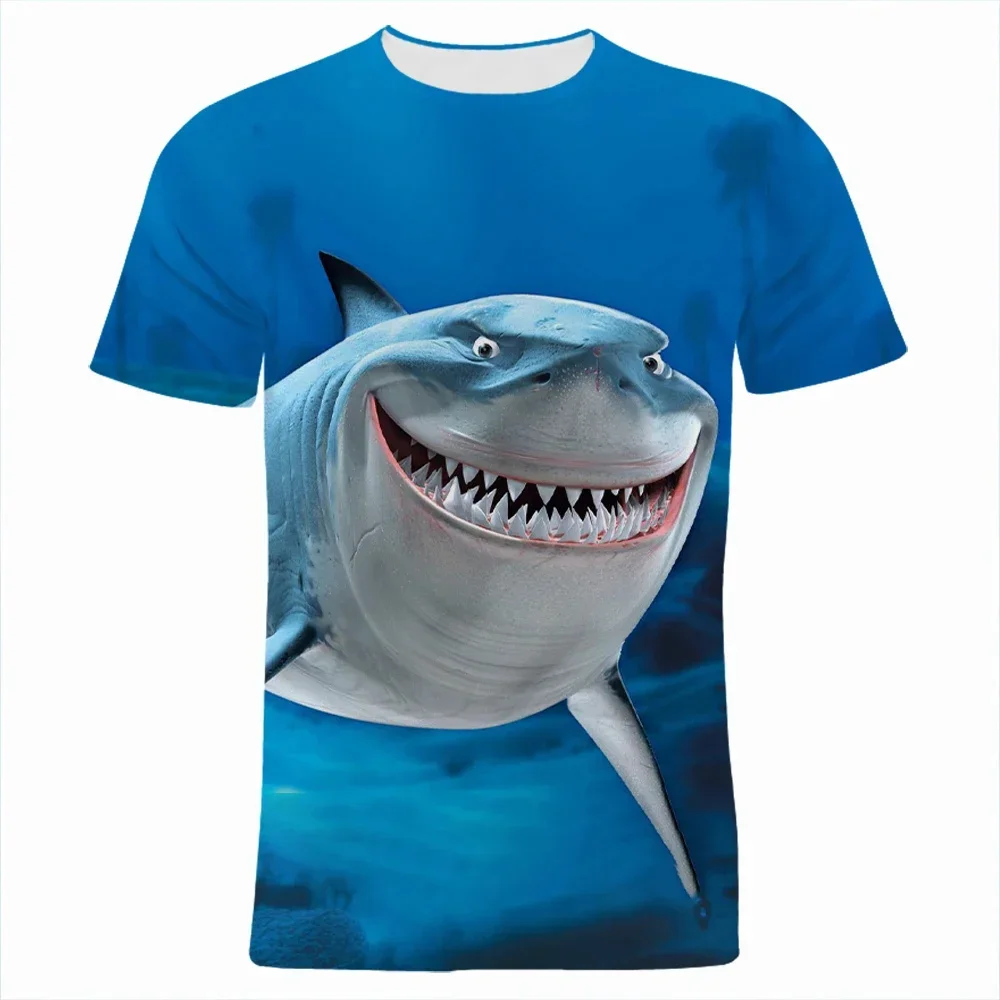 Nemo Men's T-shirt Marlin Boys and Girls T-shirt 3D Printing Finding Short Sleeve Disney Men's T-shirt MINISO Men's Clothing