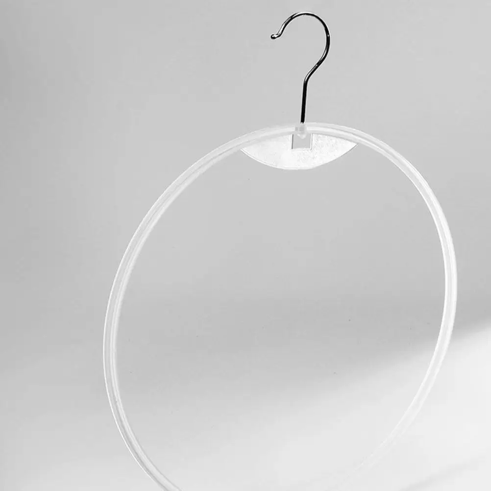 

10Pcs Round Brief Display Hanger Plastic Bikini Hanger Multi-Functional Scarf Tie Belt Hanging Organizer Home Closet Organizer