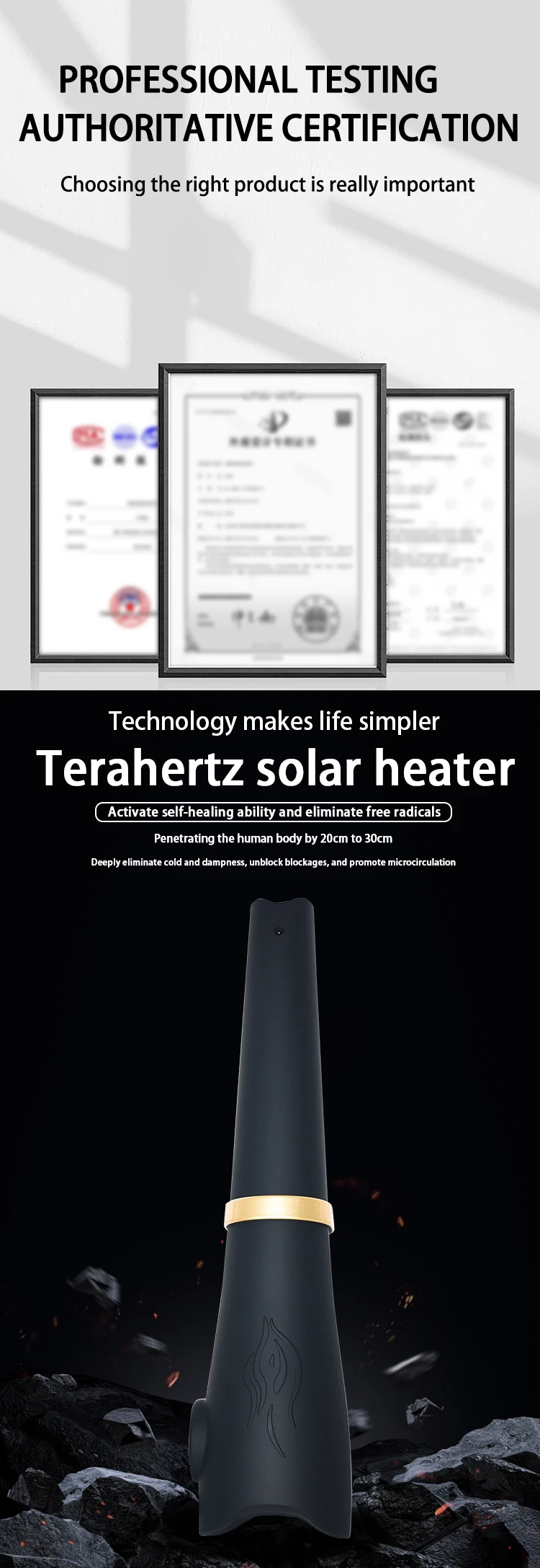 Lightwave Haartrockner Gebläse Zauberstab Terahertz Therapie Wellenmassagestab Schmerzlinderung Teraher Zellmaschine Thz Gebläse für die Gesundheitsfürsorge – Detail 2