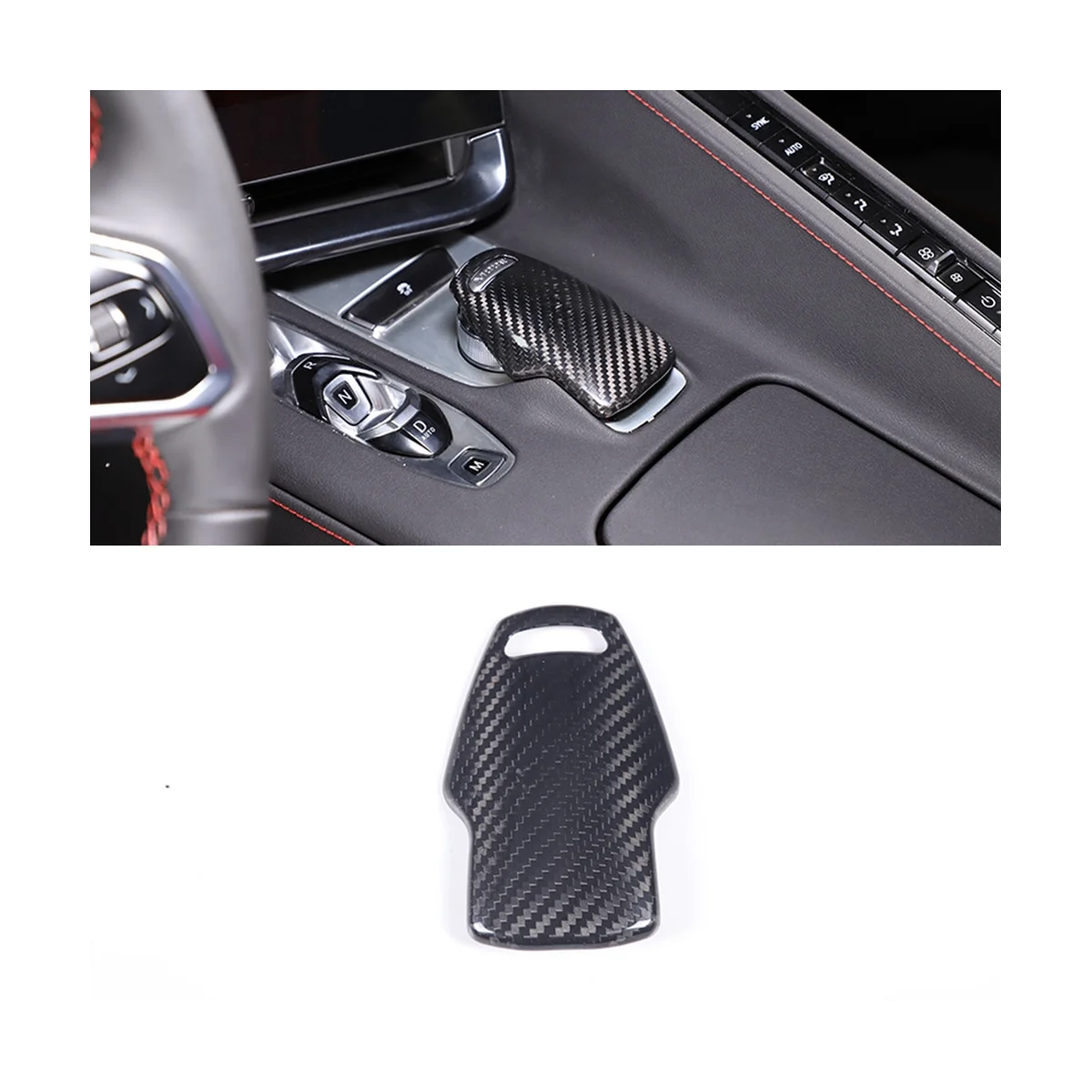 Dry Carbon Fiber Gear Shift Knob Head Cover for C8 Z06 Z51 2020 2021 2022 2023 Car Interior Accessories