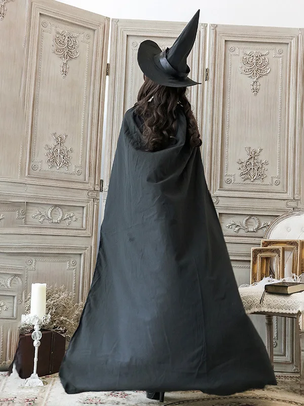 loween  Witch Princ Long Dr Costume Women's Role-play Faionable Cloak oulder-length Hair Accories