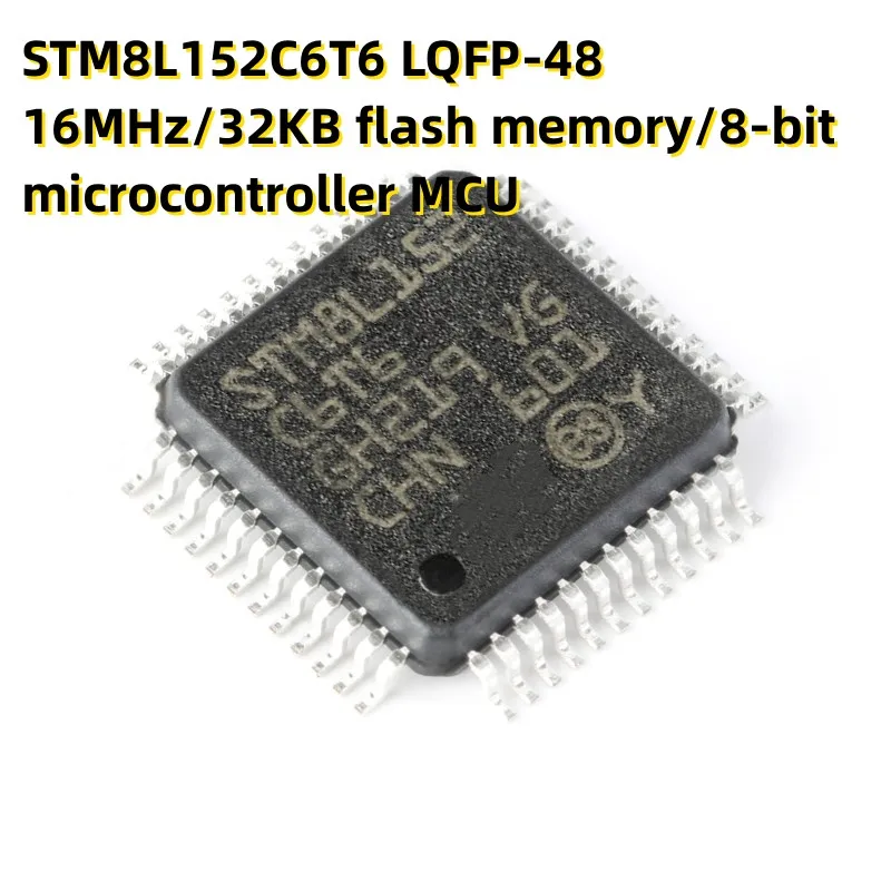 STM8L152C6T6 LQFP-48 Memoria flash 16 MHz/32 KB/microcontrollore 8 bit MCU