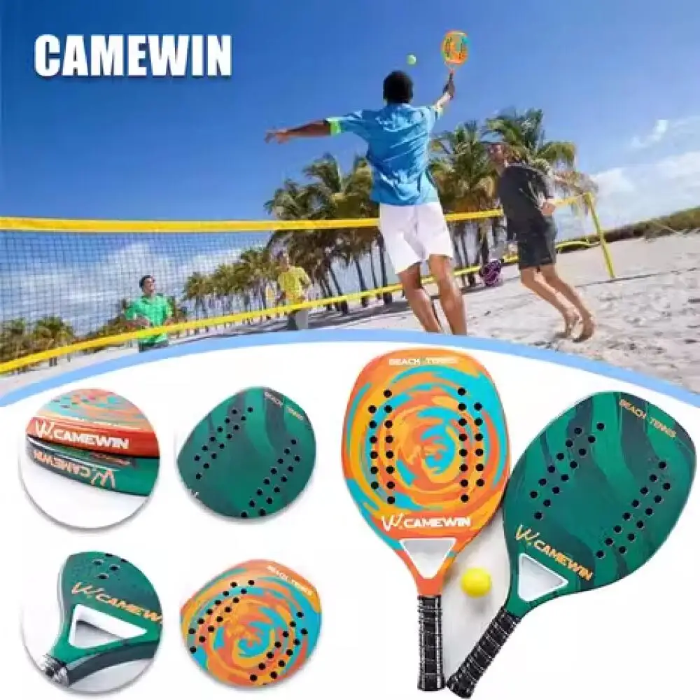 CAMEWIN Pink For Beach Tennis Professional Carbon Fiber With Protective Cover view 2