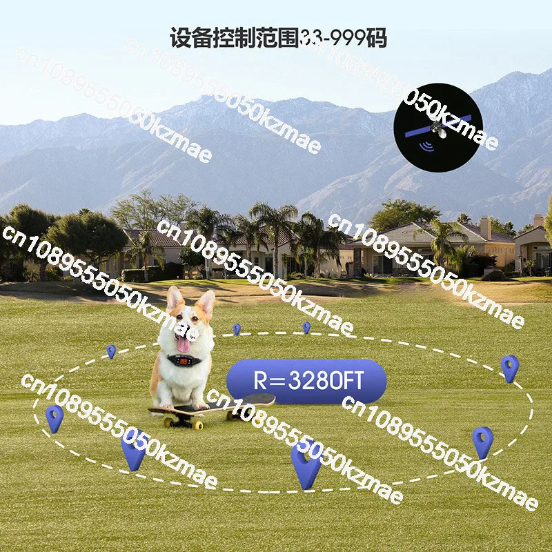 애완견 야외 훈련에 적합 스마트 GPS 포지셔닝 무선 전자 울타리, 시스템 훈련 목걸이