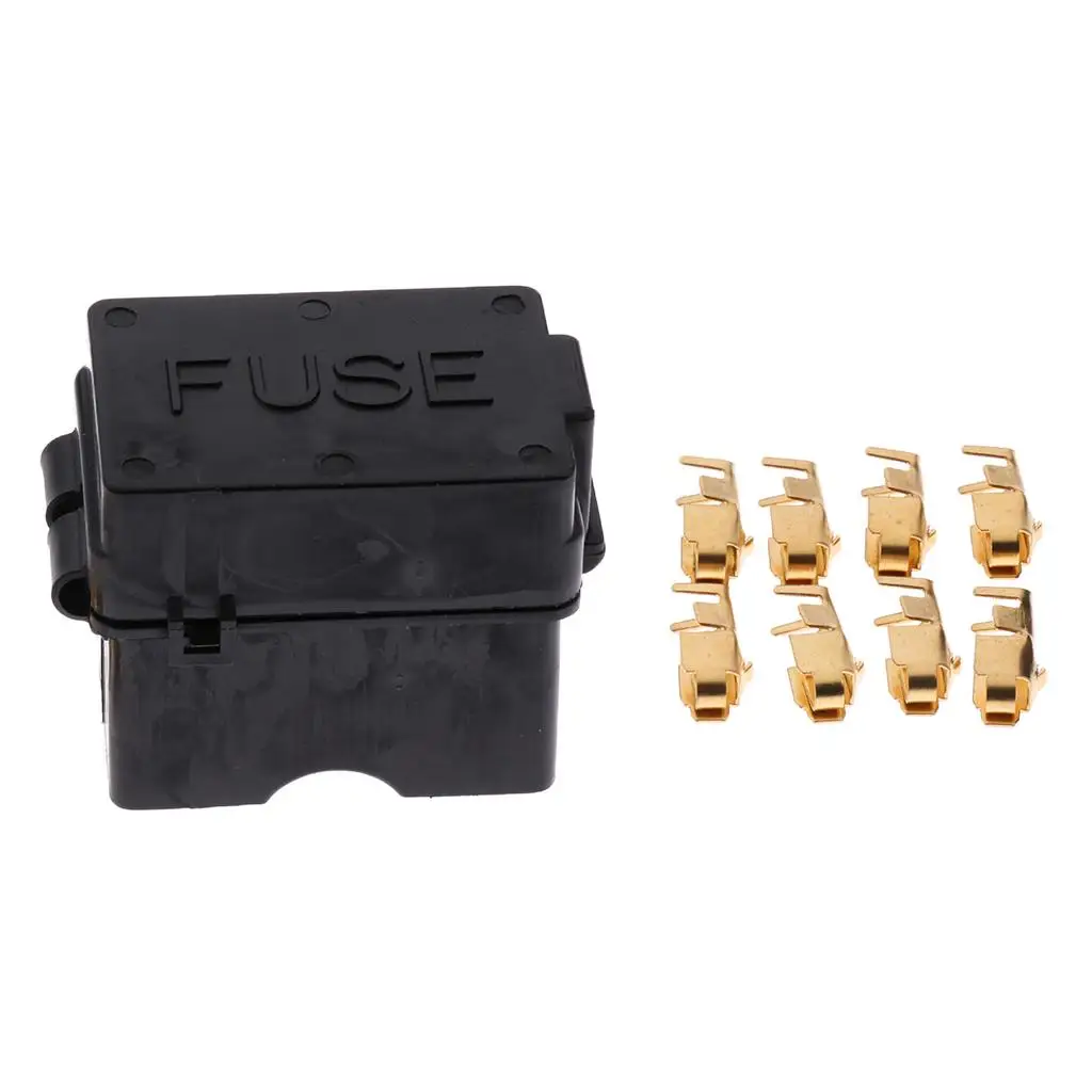 Universal 6 Way Car Audio Blade Fuse Holder Box with LED Warning Light Waterproof ATO ATC Fuse Block for 12V 24V Systems