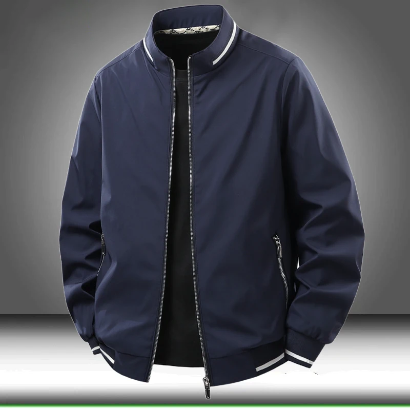 8XL Jacket Men Plus Size Autumn Casual Loose Coats Business Formal Jackets Spring Big Size Windbreaker Solid Outwear 6XL 7XL