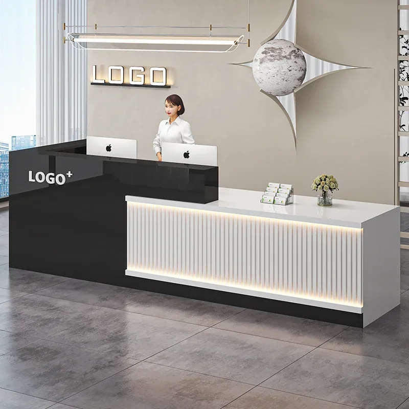 

Office Reception Desks Cashier Customized Reception Desks Glamour Beauty Luxury Design Recepción Negocio Commercial Furniture