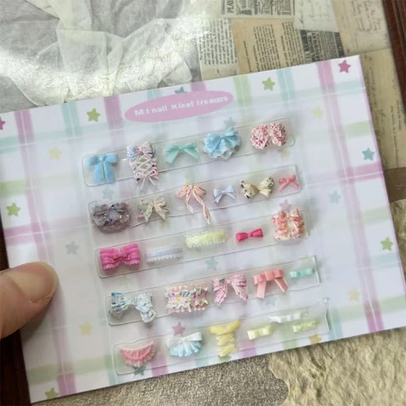 3D Nail Art Decorations Bear Rabbit Silicone Carving Mold UV Gel Polish Stamping Stencils Relief Bowknot DIY Design Nail Charm - view 5