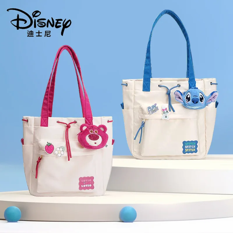 Disney Stitch Functional Bags Fashion Cartoon & Cute Large Capacity Computer Bag Handbag Simple and Versatile Shoulder Bag