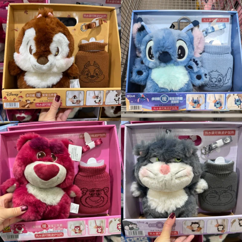 

Genuine Disney Stitch Anime Lotso Lucifer Cat Winter Extra Large Plush Hot Water Bottle Home Water Filling Hand Warmer Holiday G