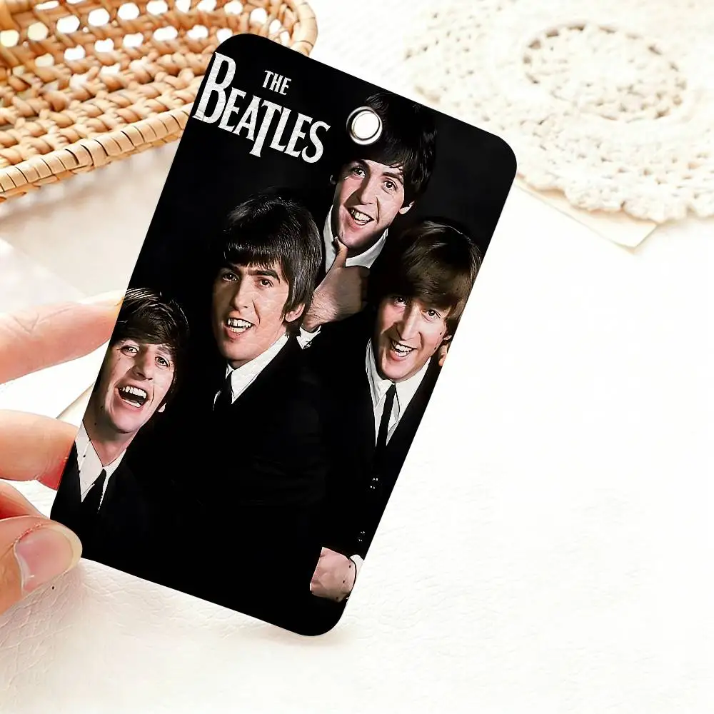 Famous Band The Rock B-Beatles Keychain With Access Card Holder, Bus Pass & Meal Card ID Bank Card Protective Case For Security