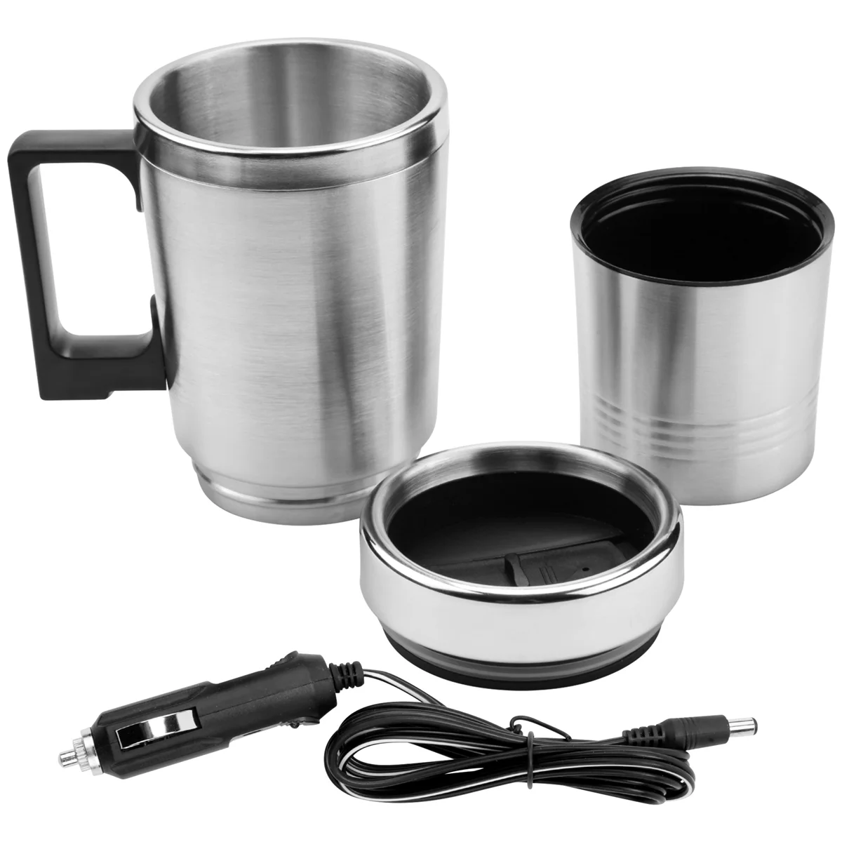 Electric Car Kettle 300Ml Heated Cup with Cigarette-Lighter Connector for Car Travel Insulation Thermal Mug Coffee Cup