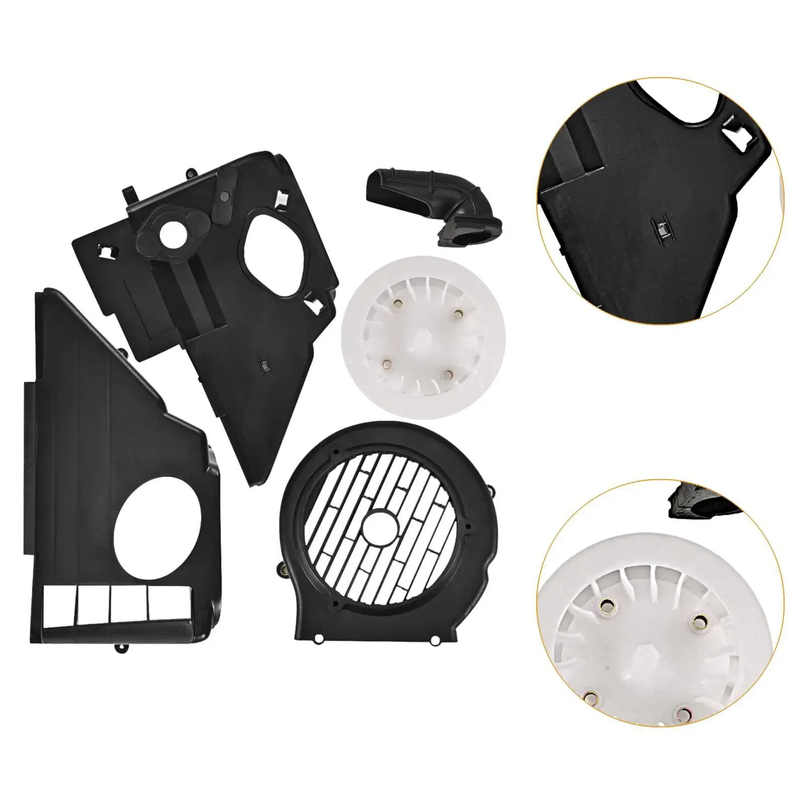Conjunto de Cubierta de Ventilador de Refrigeración y Dirección de Aire, Kit Completo de Accesorios para Vehículos para Mantenimiento de Motor GY6 125 150cc