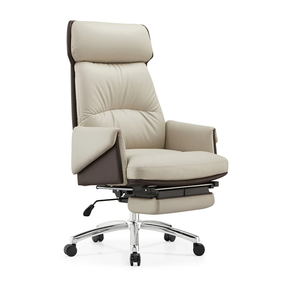 #￥Office Furniture Synthetic Leather boss Office Swivel Desk Chair Reclining Massage Ergonomic Office Chair with Caster Wheel