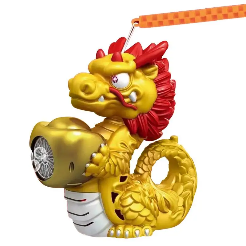 Chinese Dragon Bubble Toy 30 Holes Automatic Bubble Maker with Light and Music 2024 Year of Dragon Portable Automatic Machine