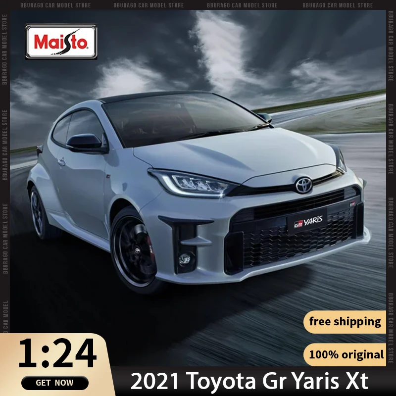 1:24  Maisto 2021 Toyota Gr Yaris Xt Car Diecast Model Alloy Luxury Vehicle Car Toys Collection Toys Display Decoration Gift