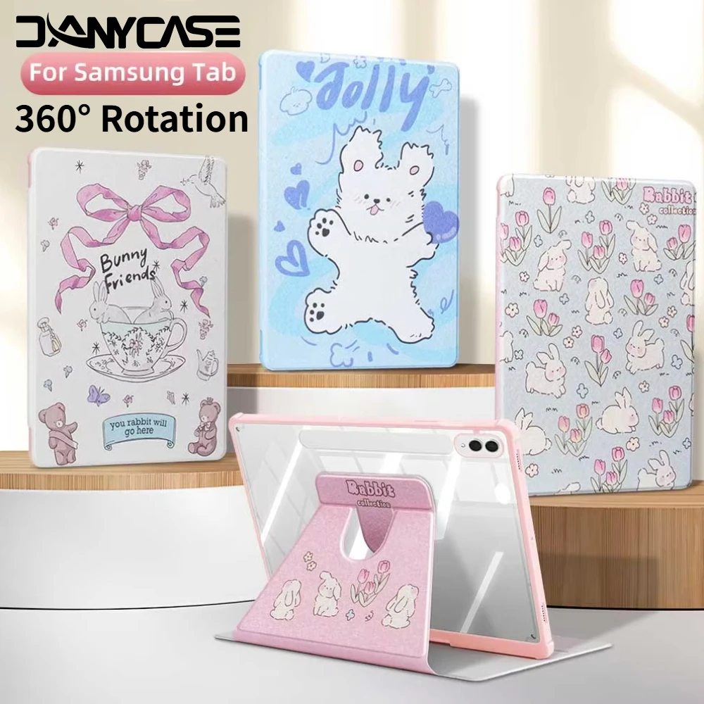 

Для Samsung Tab S6 lite A9 plus чехол S7/S8/S9 11 дюймов S9FE/S10FE (2025) 10,9 дюйма для S7+/S8+/S9+/S10+12,4 дюйма с держателем ручки