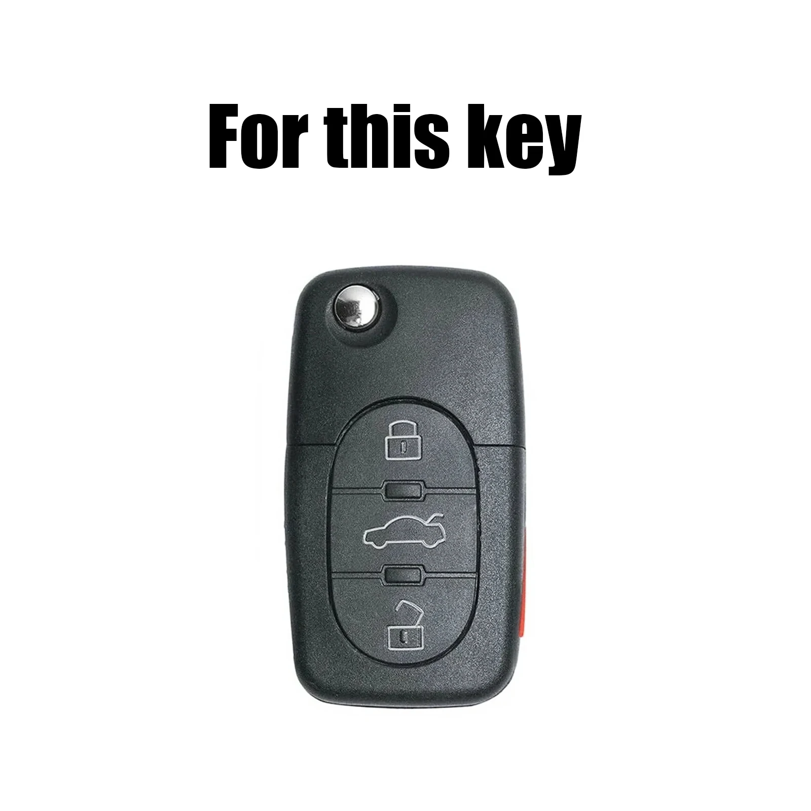 Silicone Remote Key Case Cover Holder 3 Button For Audi A2 S4 RS4 A6 S6 allroad A3 S3 A4 A8 S8 Roadster Cabriolet RS6 2003 2004