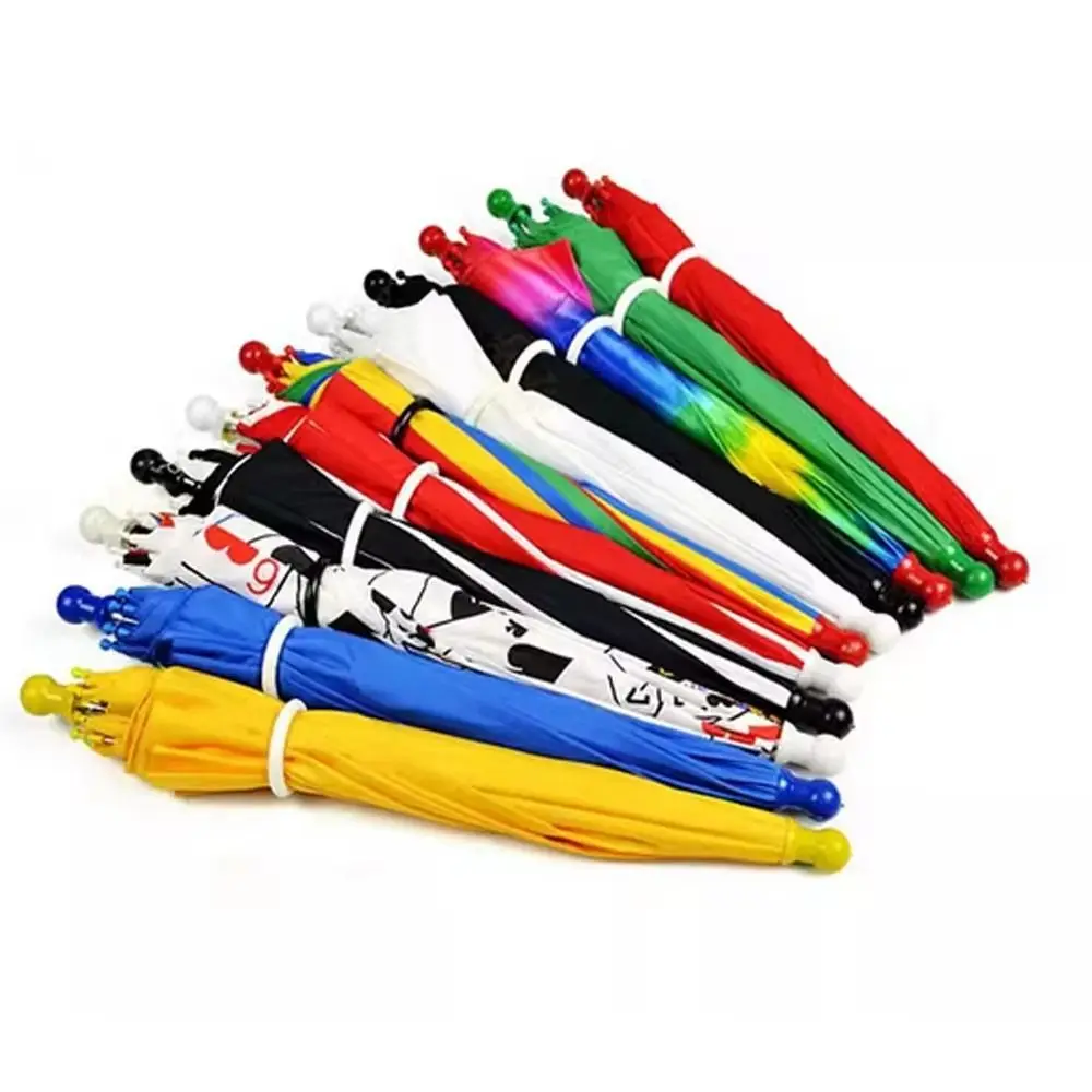 ความยาว 40.5 ซม. Magic ร่มขนาดกลาง Gimmick Props ร่ม Magic Trick Close Up Performance ผ้าไหมสี่ร่ม