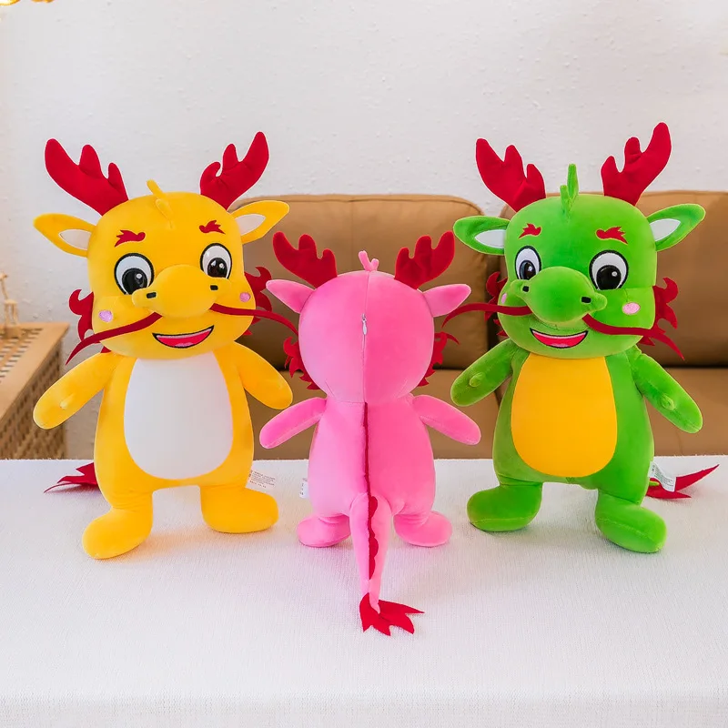 Dragon Year Mascotte Pluche Speelgoed Pop Zodiac Dragon Kussen Kinderen Pop Bedrijf Activiteit Cadeau