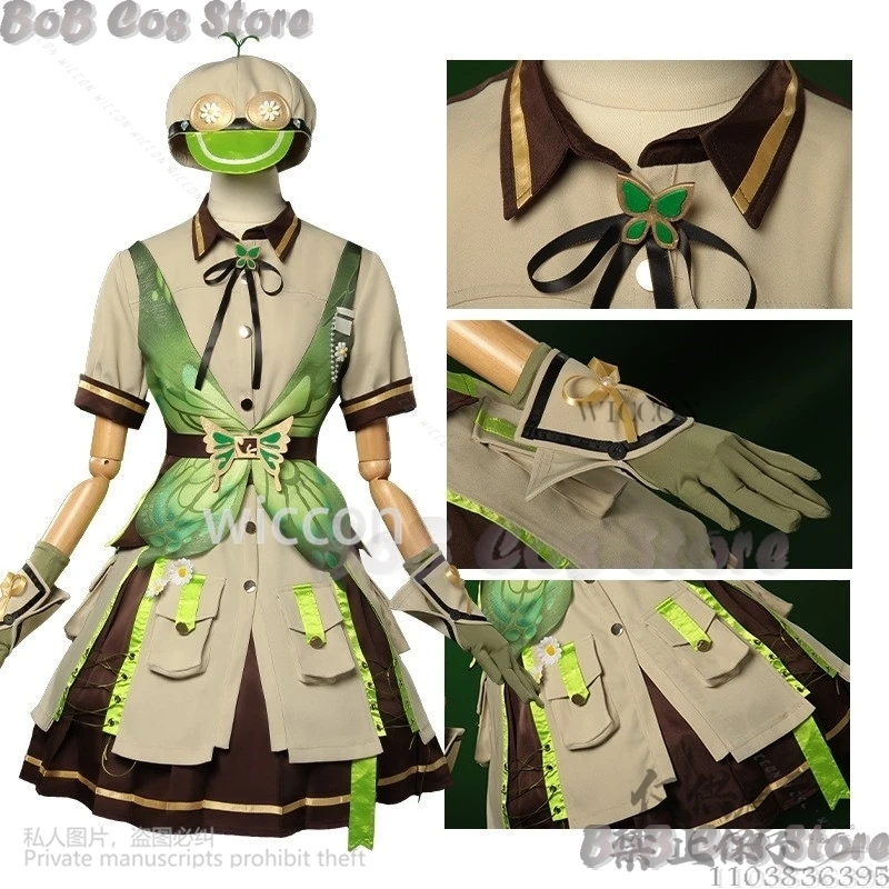 Anime Game Infinity Nikki Cosplay Costume Green Lolita Dress Hat Full Set Halloween Christmas Party Girl Woman Outfit Customized