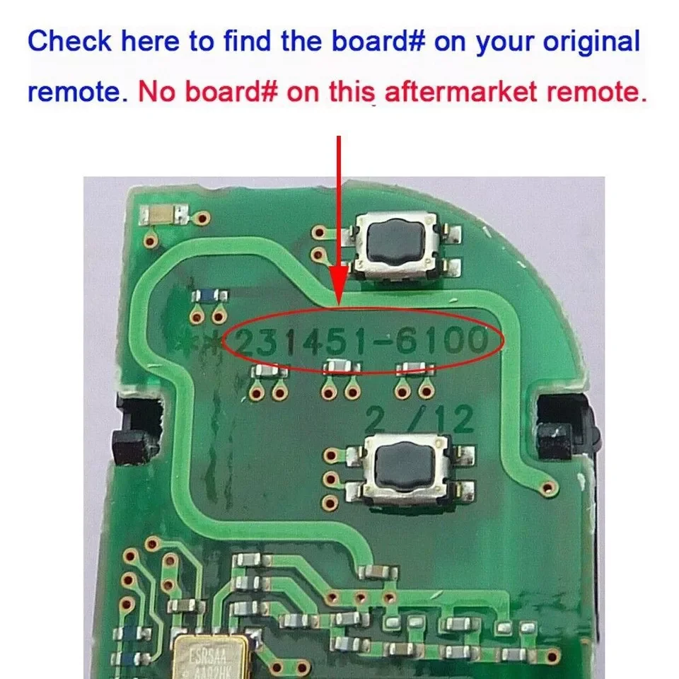 Keyecu dla Lexus NX250 NX350 NX LX RX 2022 2023 2024 Inteligentny zdalny pilot samochodowy 314,3 MHz FCC ID: HYQ14FLC Board ID: 231451 -6100