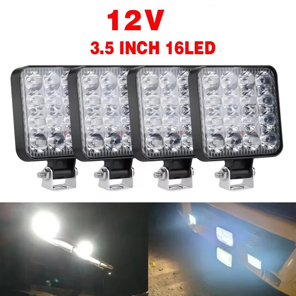 12V LED Light Bar 48W Mini LED Work Light Off Road Spotlight for Jeep Truck 4X4 Car SUV ATV Barra LED Headlights