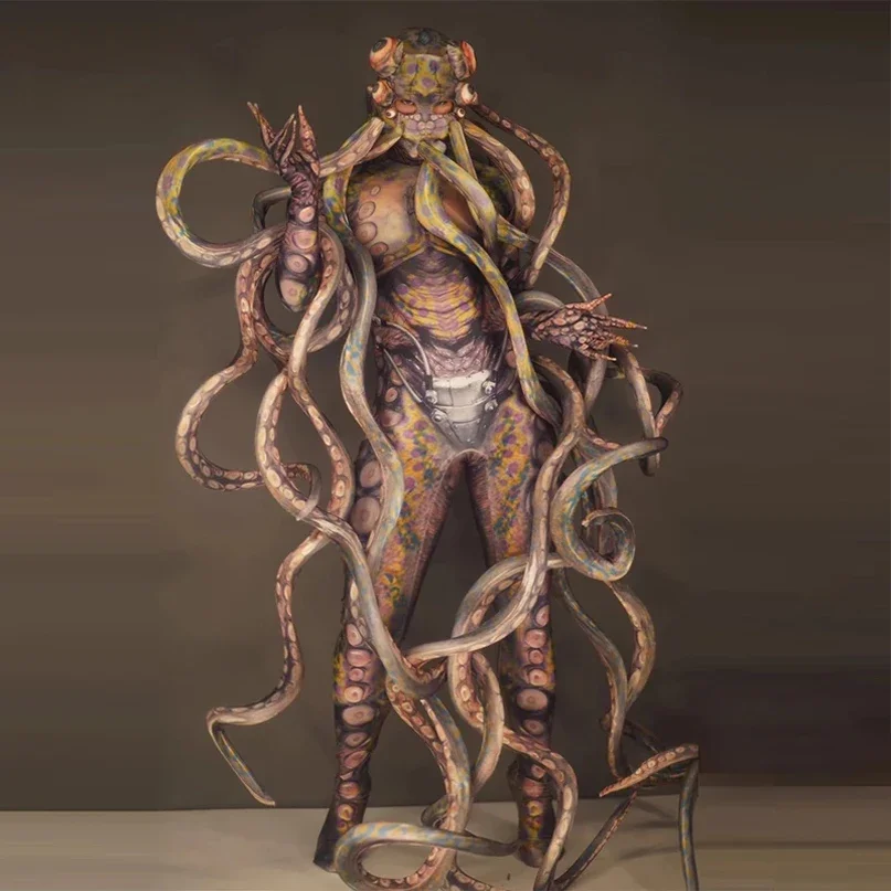 

Octopus Adult Role Playing Dancer Bodysuit Party Terrible Octopus Monster Cosplay Costumes Women Men Tentacle Stage Jumpsuit