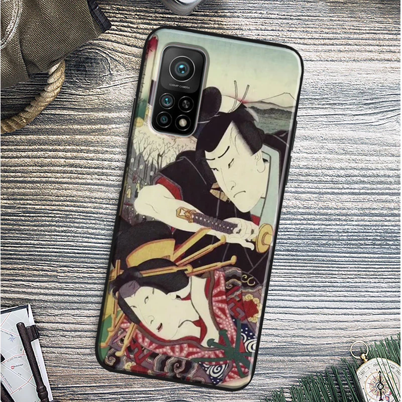 Ukiyo-e Japanese style Art Case For Xiaomi 13 11T 12T Pro 12 Lite 12X Cover For POCO X3 X4 X5 F5 Pro F4 GT C40 M5s F3