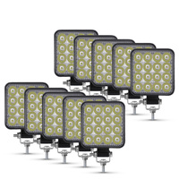 48W Car LED Bar Worklight MINI 16SMD Square Round Work Light 12V Auto Light for Jeep Truck 4X4 Car SUV ATV Barra LED Headlights