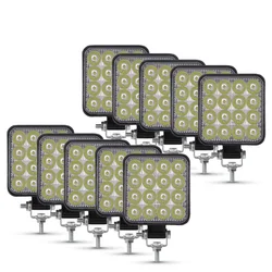 48W Car LED Bar Worklight MINI 16SMD Square Round Work Light 12V Auto Light for Jeep Truck 4X4 Car SUV ATV Barra LED Headlights