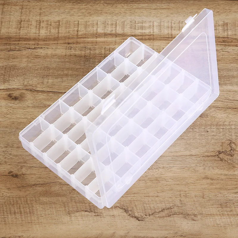 PP Transparent 36 Grid jJewelry Plastic Box Auto Parts Organizer Box Rectangular Electronic Components Storage Box Ring Box