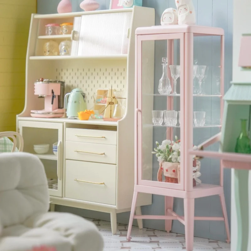 1:6 Doll House Model Furniture Accessories Magnetic Glass Cabinet Storage Rack Bjd Ob11 Gsc Blyth Soldier Lol Miniatures Decor