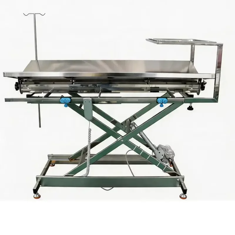 Stainless Steel V-Type Constant Temp Veterinary Operating Table Electric Adjustable Height for Pet Hospital
