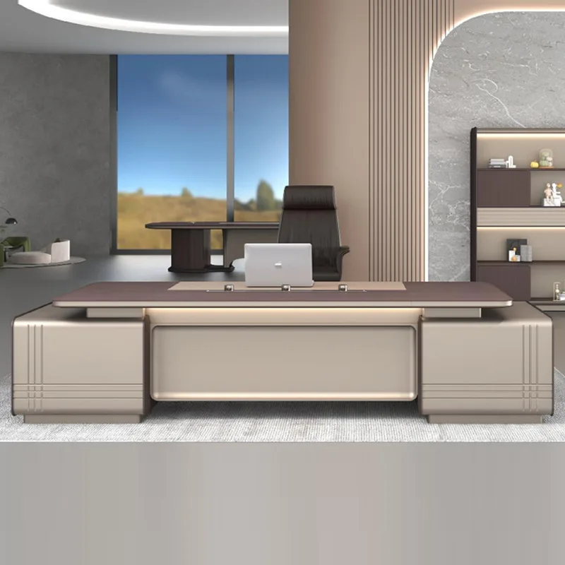 Modern simple class desk, advanced sense board manager desk, light luxury desktop sedentary single office